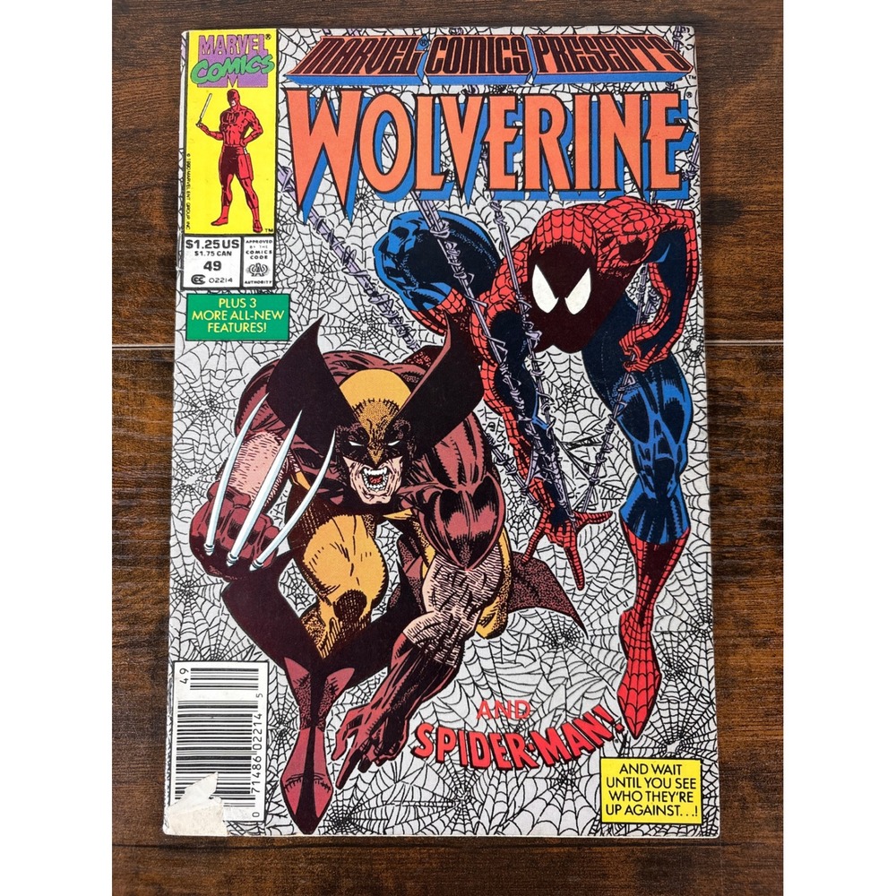 Marvel Comics Presents 49 1990 Wolverine Spider-Man Gladiator Copper‎ Age Comic